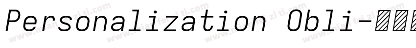 Personalization Obli字体转换